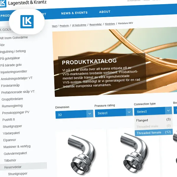 Lagerstedt & Krantz project interface